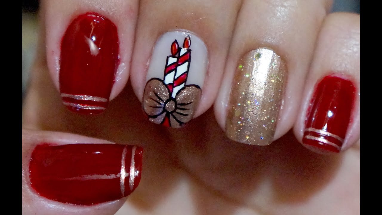 Unhas Decoradas Para o Natal Manual Bela e Simples