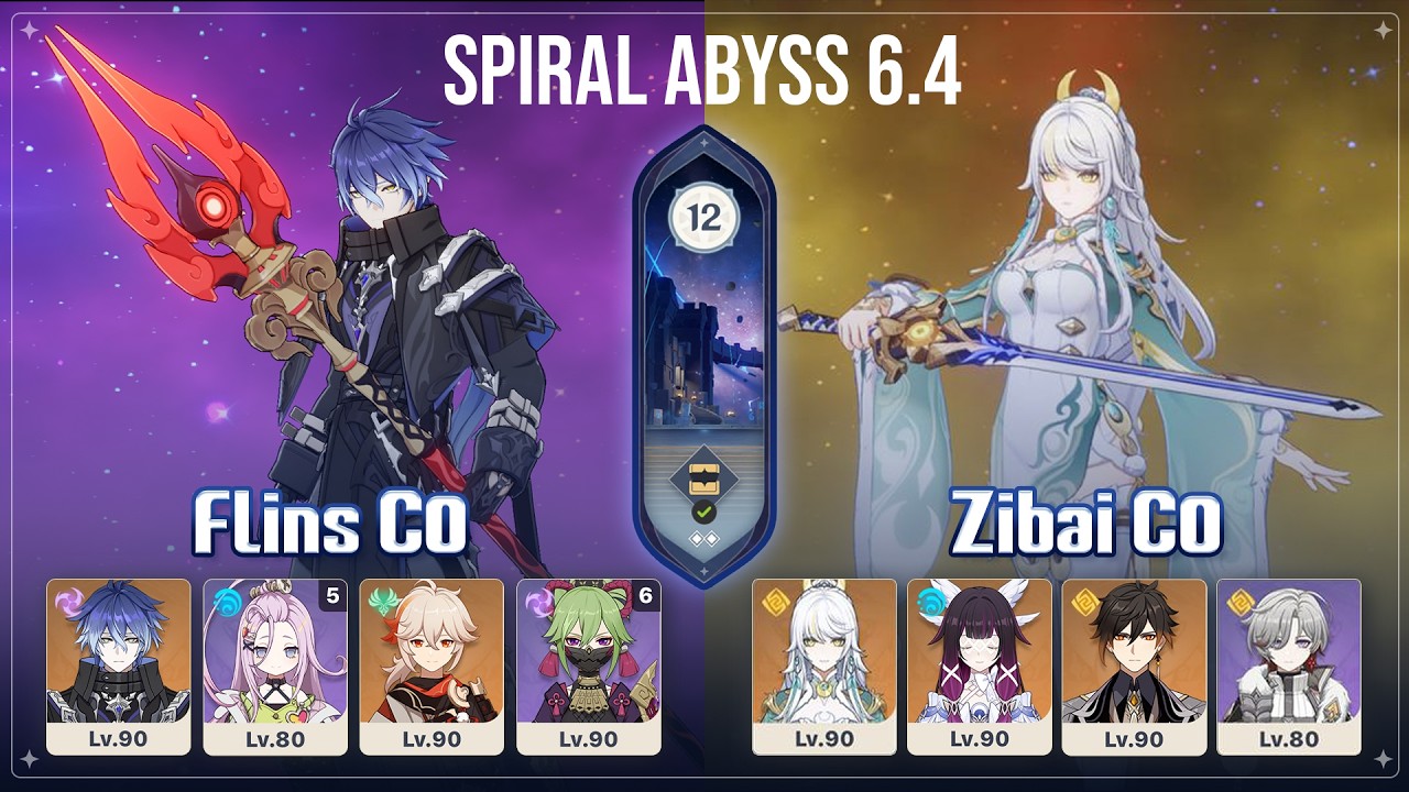 Flins C0 800K DMG & Zibai C0 ‼️ New Spiral Abyss 6.4 | GENSHIN IMPACT