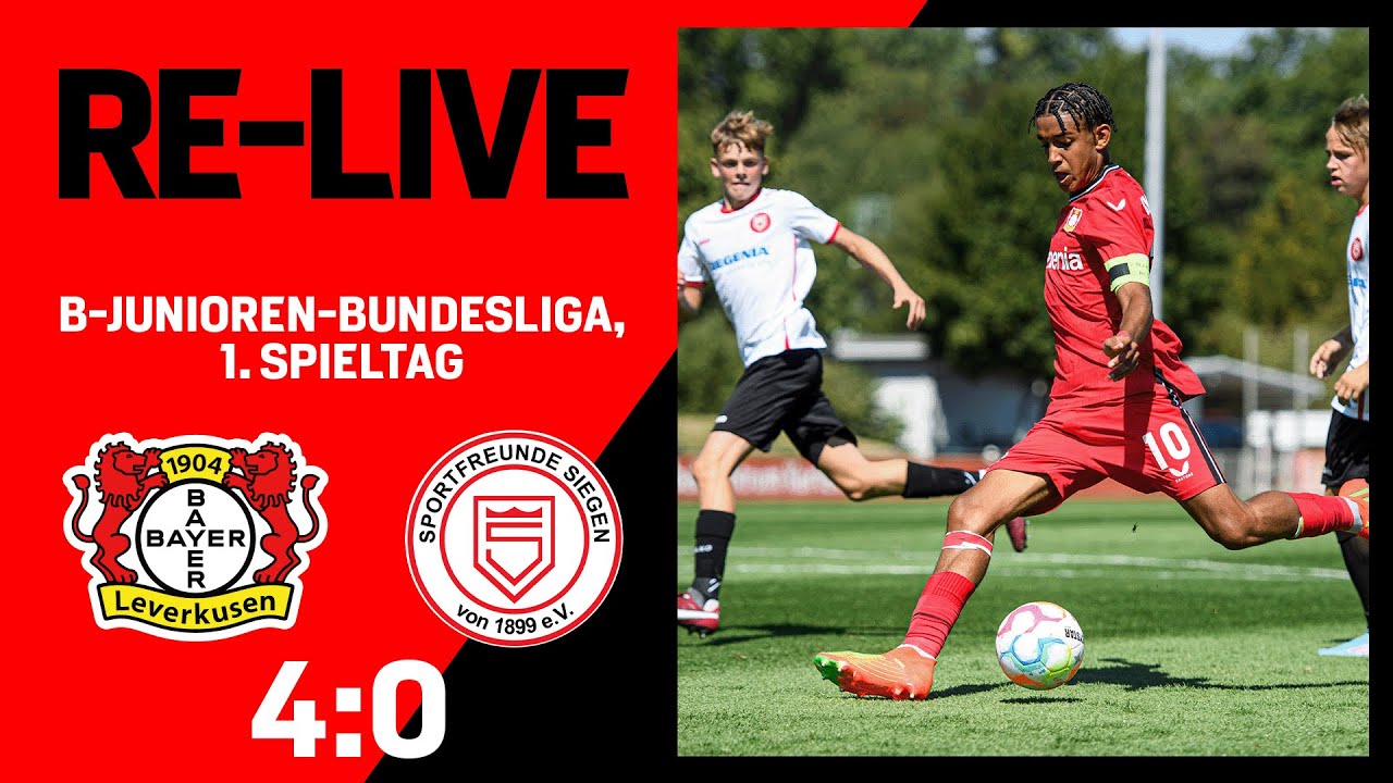 4:0 – Torreicher U17-Auftakt | Bayer 04 Leverkusen 🆚 Sportfreunde Siegen | B-Junioren-Bundesliga