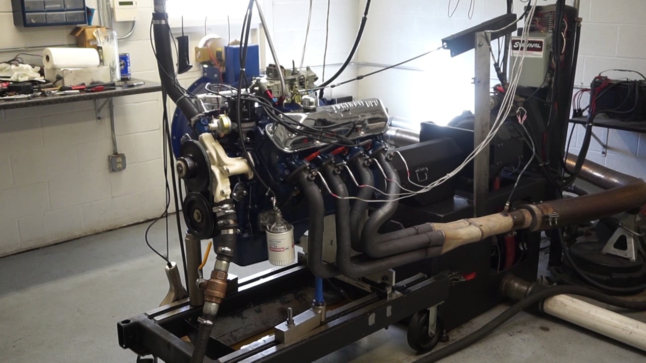 428 Cobra Jet on dyno - looks stock - but 