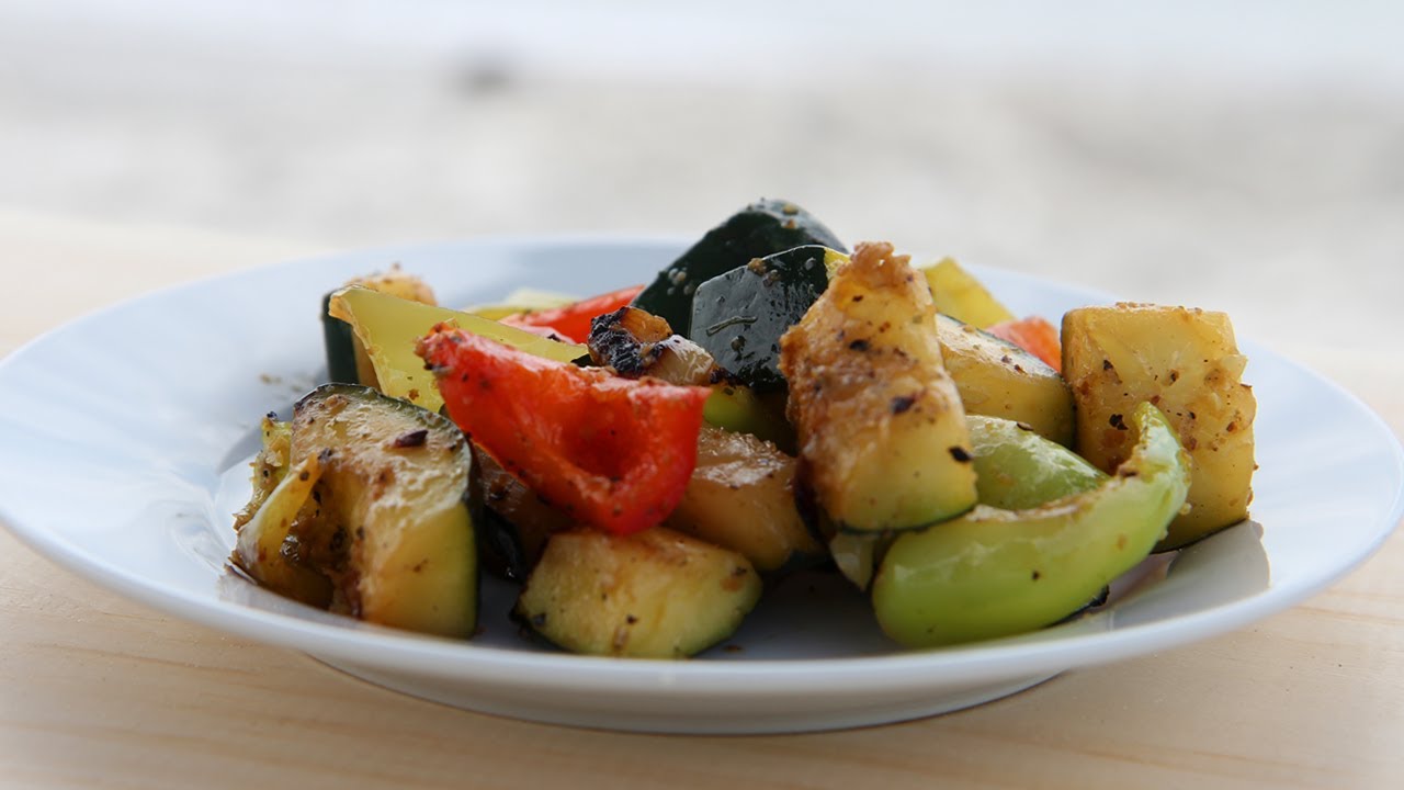 Easy Beach Grilled Veggies Recipe - Laura Vitale - Laura in the Kitchen Episode 441