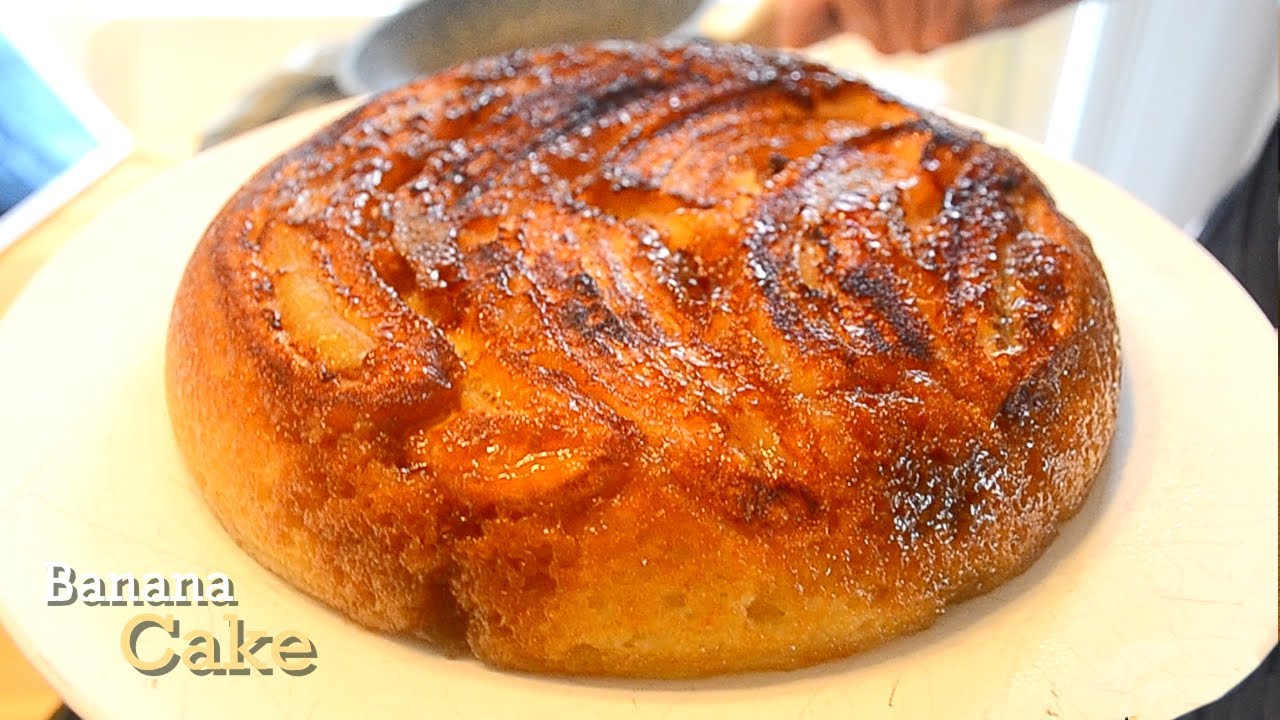 The famous upside down banana cake with 1 egg - NO OVEN