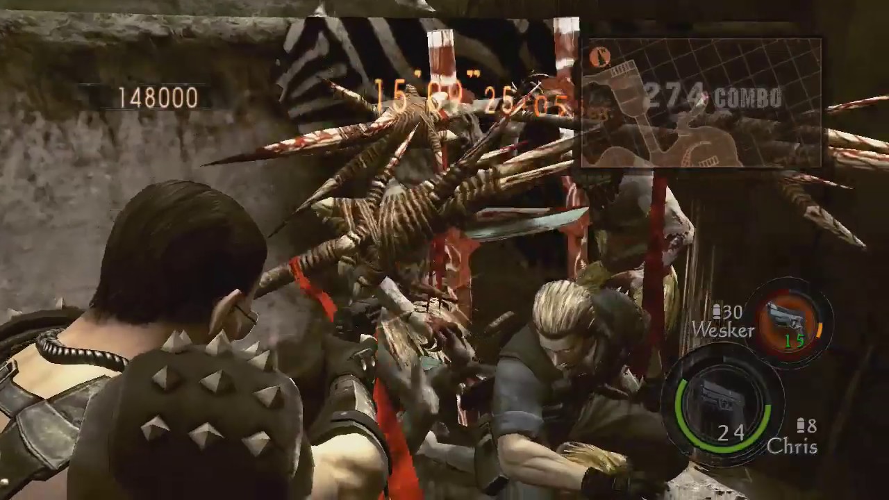 Mercenaries Reunion NO MERCY Duo Village 400 Combo Chris Warrior & Wesker | RE5 PC