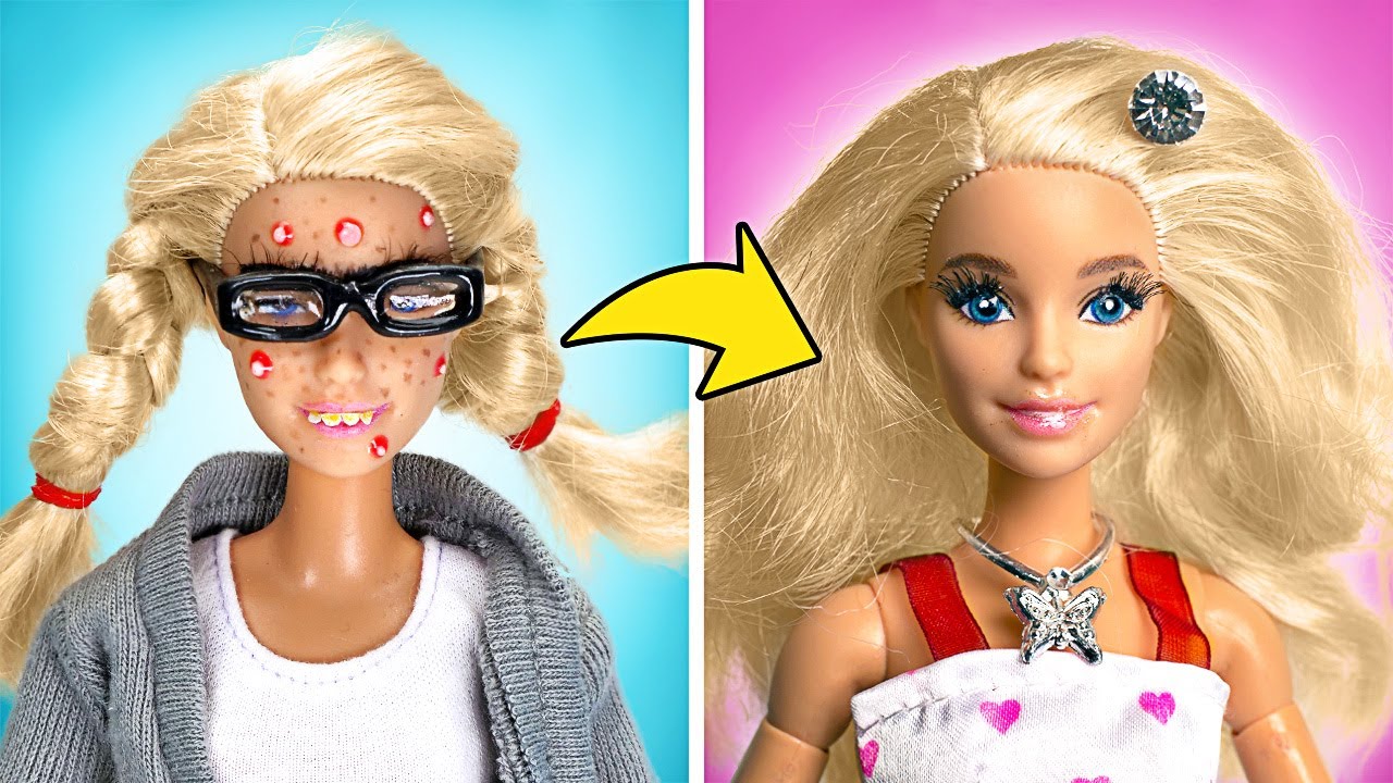 INCROYABLE Relooking d'une Poup&eacute;e Barbie &agrave; Couper le Souffle ! 🤯