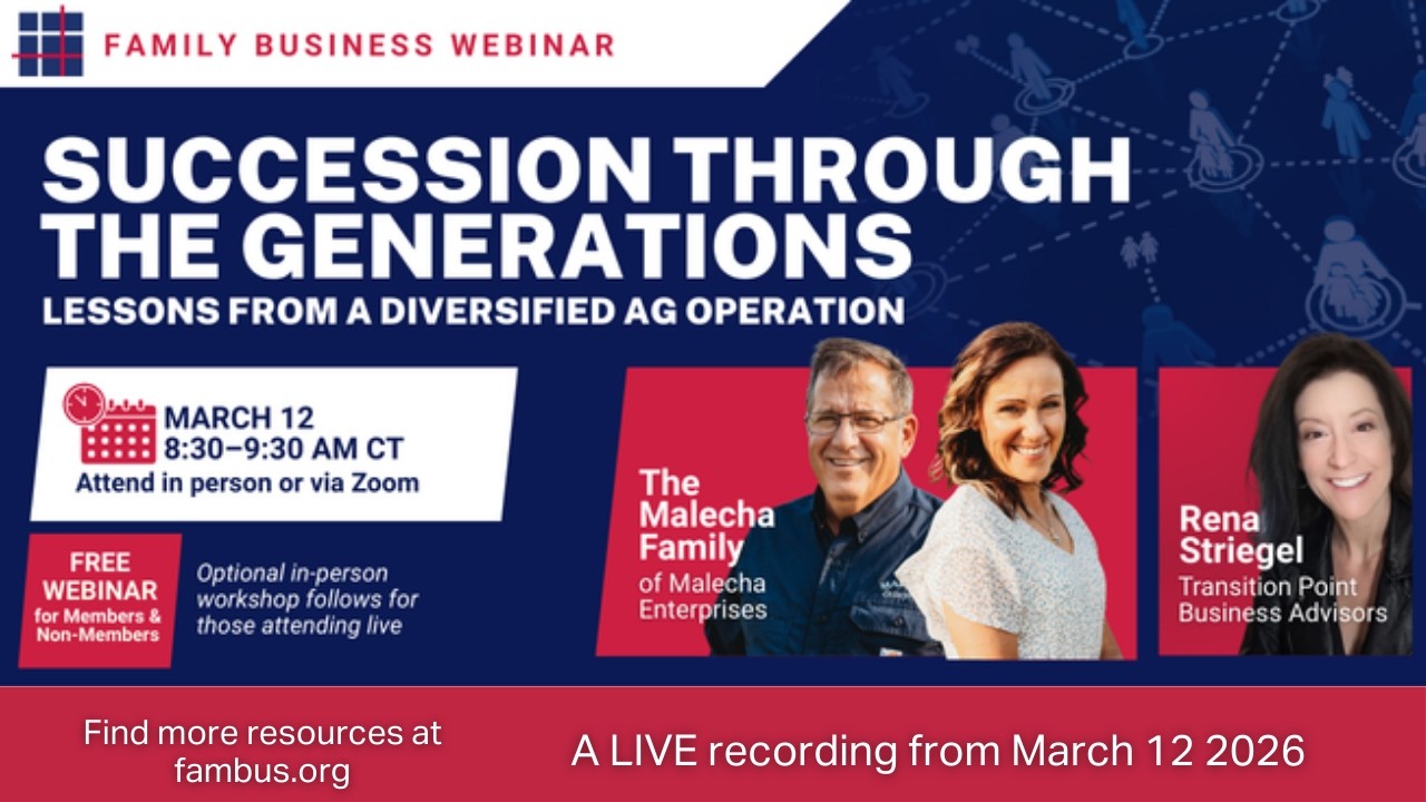 Succession Through the Generations | 2026 Webinar