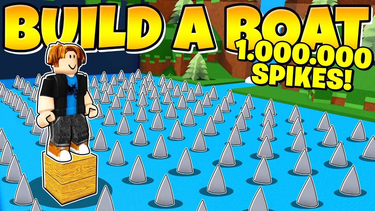 I PUT 1,000,000 SPIKES UNDER THE WATER AND KILLED EVERYONE! Build a Boat