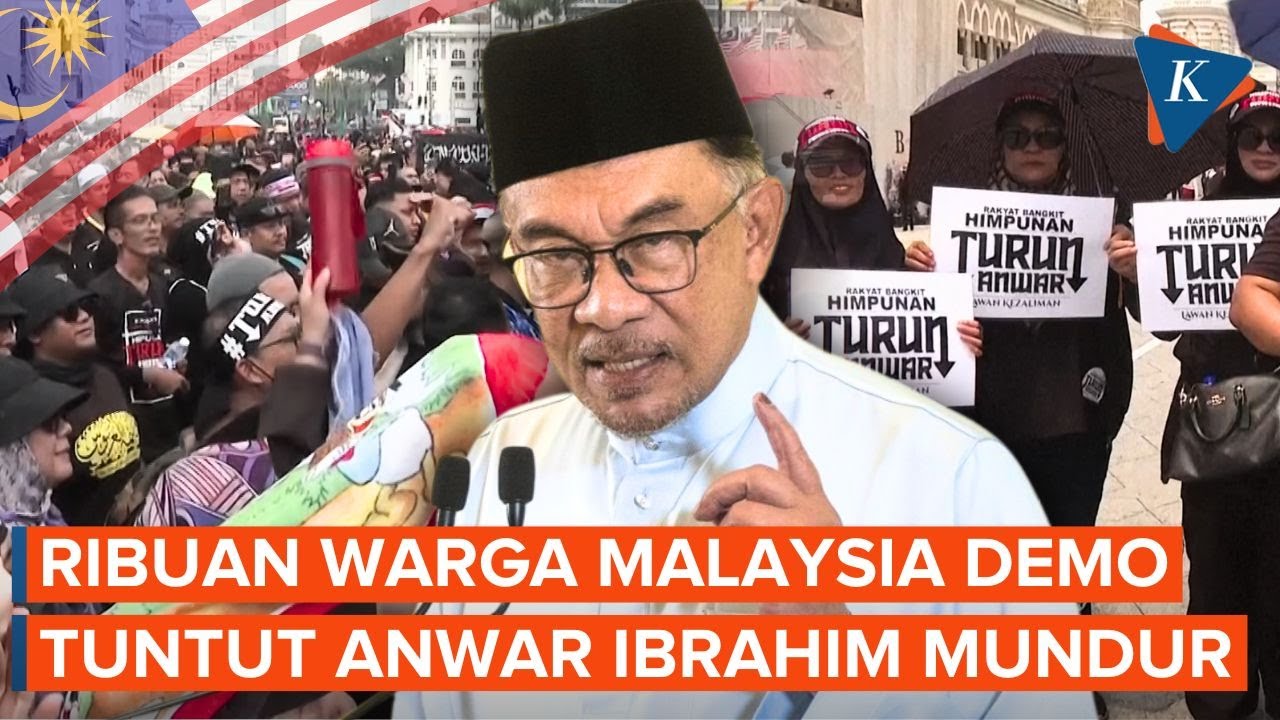 Ribuan Warga Malaysia Demo Tuntut PM Anwar Ibrahim Mundur, Mahathir Mohamad Ikut