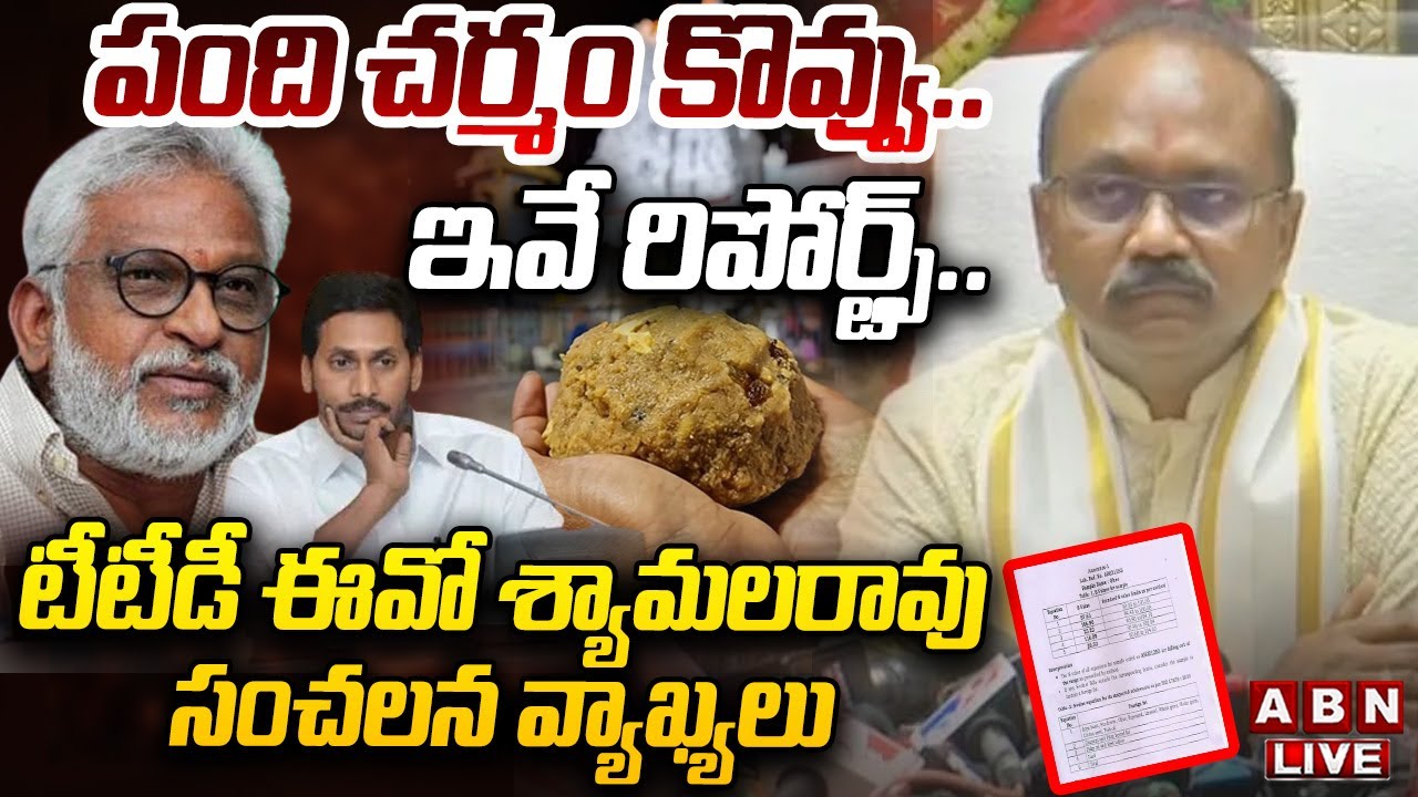 🔴LIVE: పంది చర్మం కొవ్వు..ఇవే రిపోర్ట్స్..టీటీడీ ఈవో శ్యామలరావు | TTD EO Syamalarao Press Meet | ABN