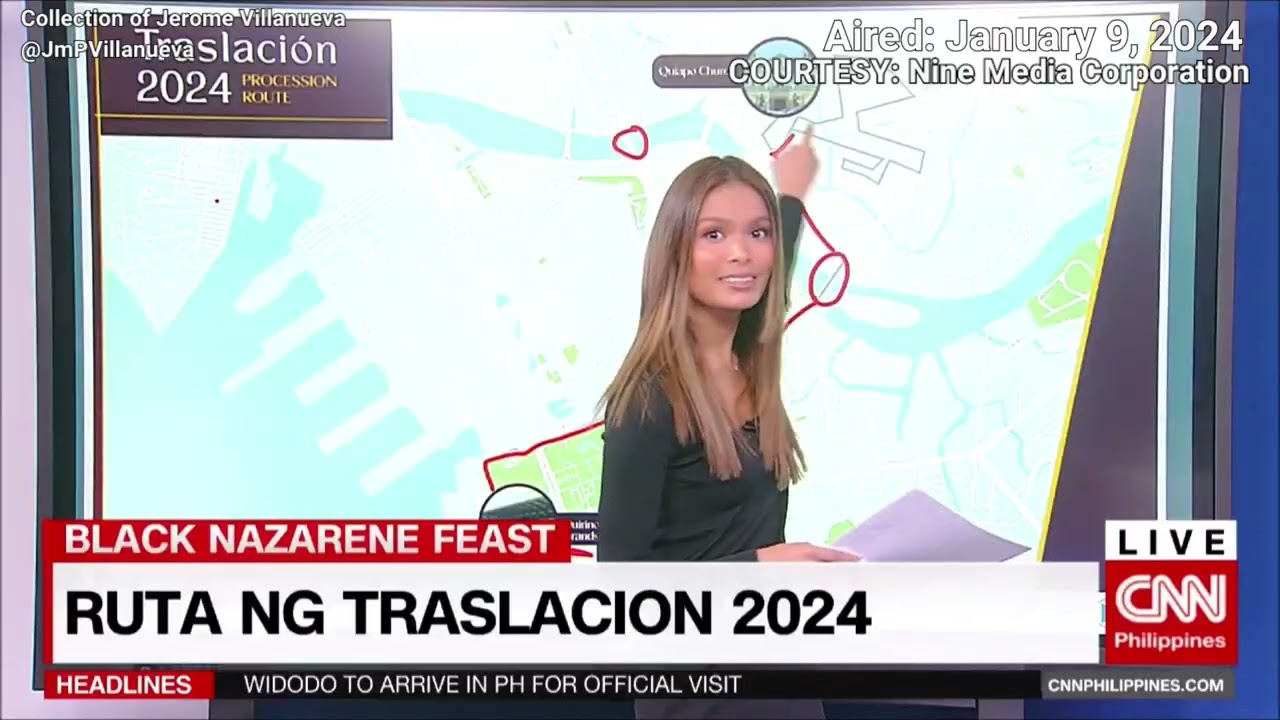 Touchscreen on the Last Nazareno coverage of CNN Philippines | News Night - Pia Hontiveros (01/9/24)