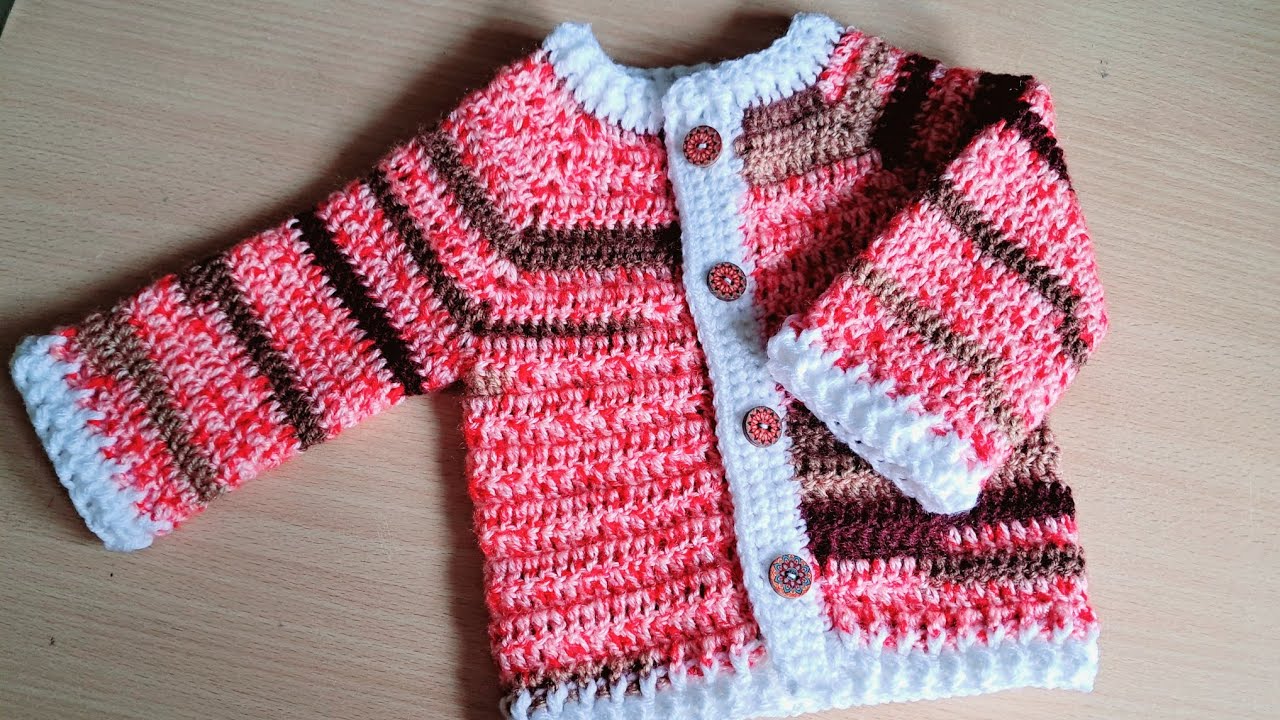 ತುಂಬಾ ಸುಲಭವಾಗಿ ಈ ಸ್ವೆಟರ್ ನೀವು ಕೂಡ  ಹೆಣೆಯಬಹುದು|| Crochet Baby Sweater step-by-step tutorial👶
