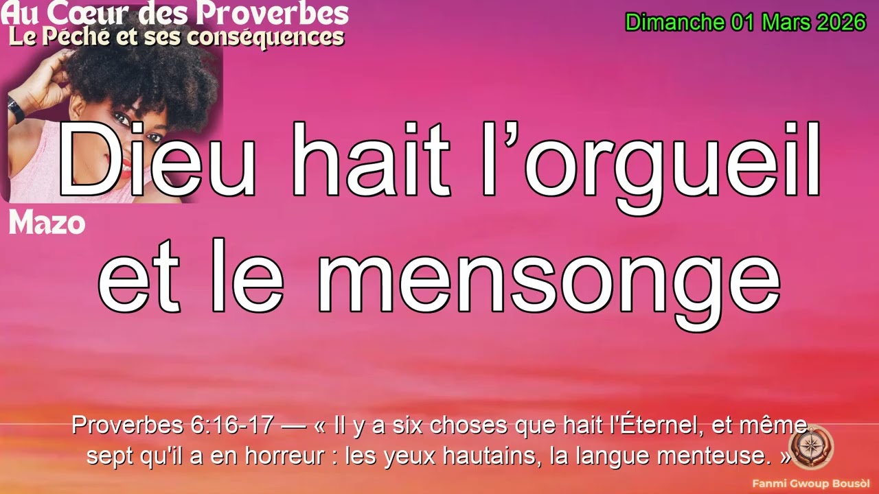 Mazo au cœur des proverbes | Dimanche 1 Mar 2026