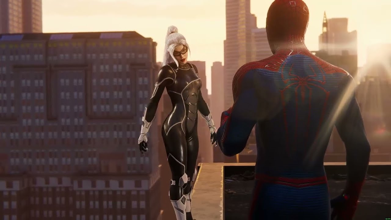Black Cat Helps Spider-Man #shorts