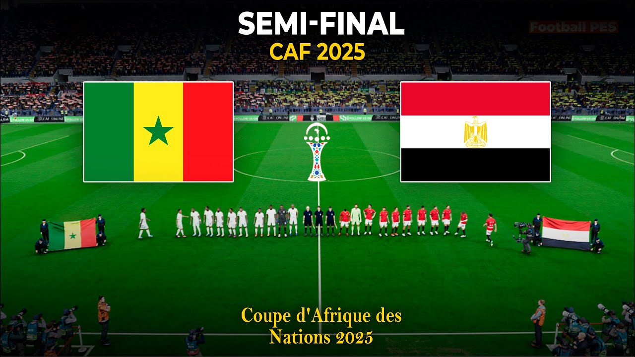 SENEGAL vs EGYPT - Africa Cup of Nations 2025 Semi Final | Full Match All Goals | Simulation PES
