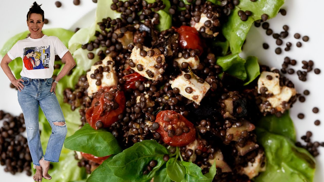 Belugalinsen-Salat -  vegetarisch - mega lecker - toll vorzubereiten 💟