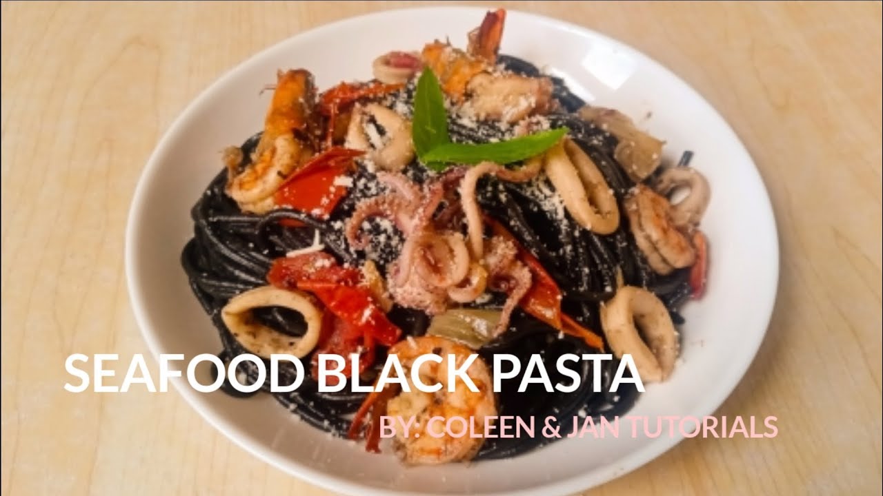 HOW TO COOK SEAFOOD BLACK PASTA | SQUID INK SEAFOOD PASTA | EASY RECIPE