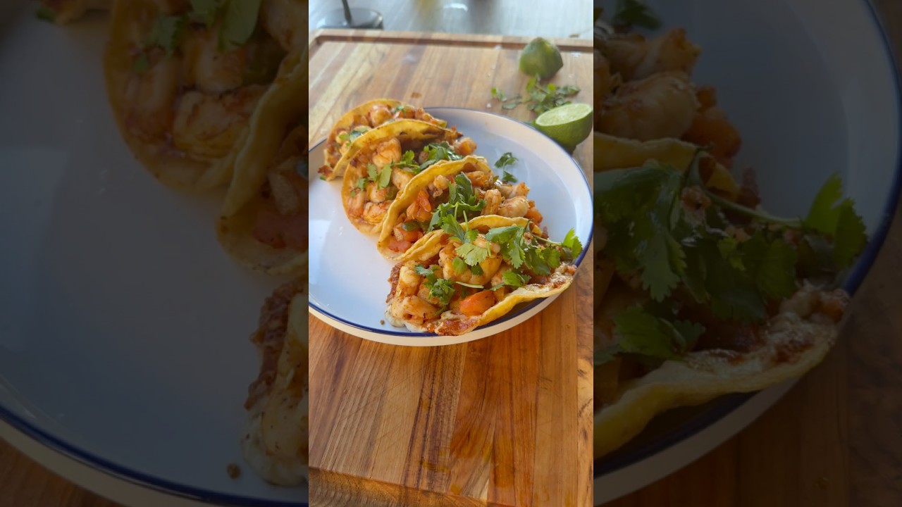 🌮🦐Tacos de CAMARON🌮🦐 receta Facil y Rapida #receta #cocina #comida  #recetasfaciles