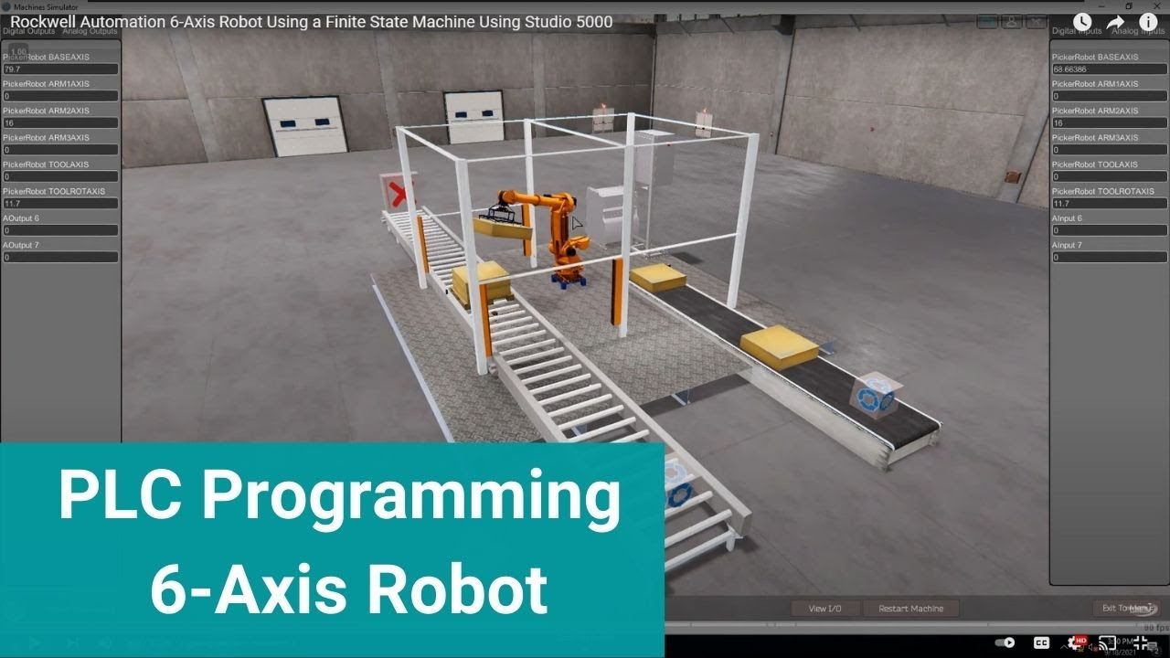 Rockwell Automation 6-Axis Robot Using a Finite State Machine Using Studio 5000