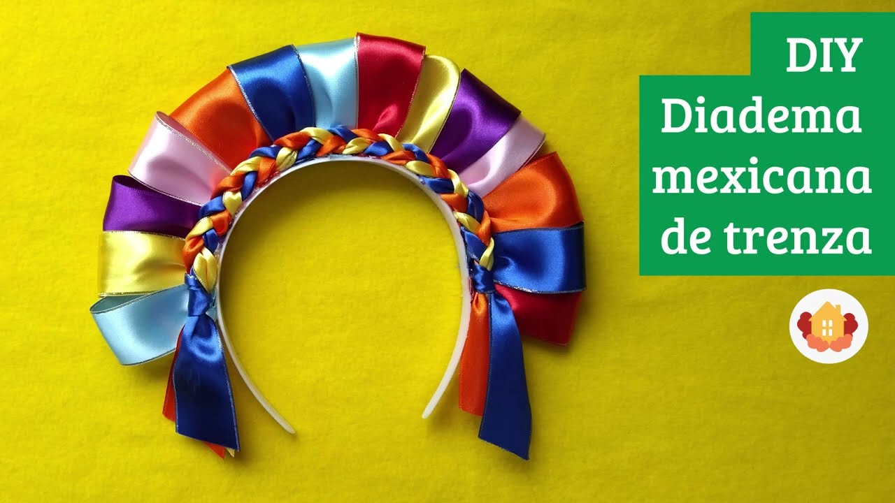 Cómo hacer diadema de muñeca mexicana con listones