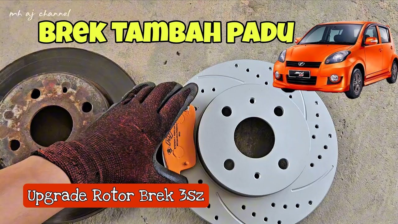 Brake Myvi bergegar || DIY Tukar Rotor disc Myvi 3sz