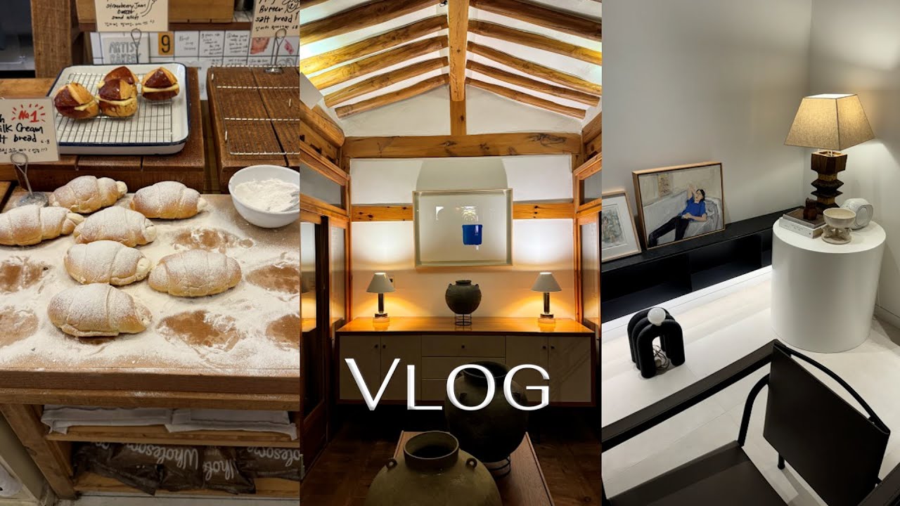 VLOG. 💽 가을에서 겨울 사이 / 태오양 스튜디오 한옥에서 아트 컬렉션 / 애견 보호소 봉사활동 / 한남동 공기에서 한식 / 아티스트 베이커리 재방문