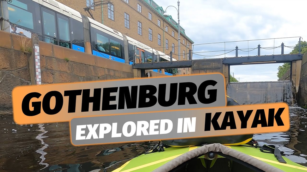 Exploring central GOTHENBURG in AdvancedFrame Ultralite kayak from Advanced Elements (Göteborg)