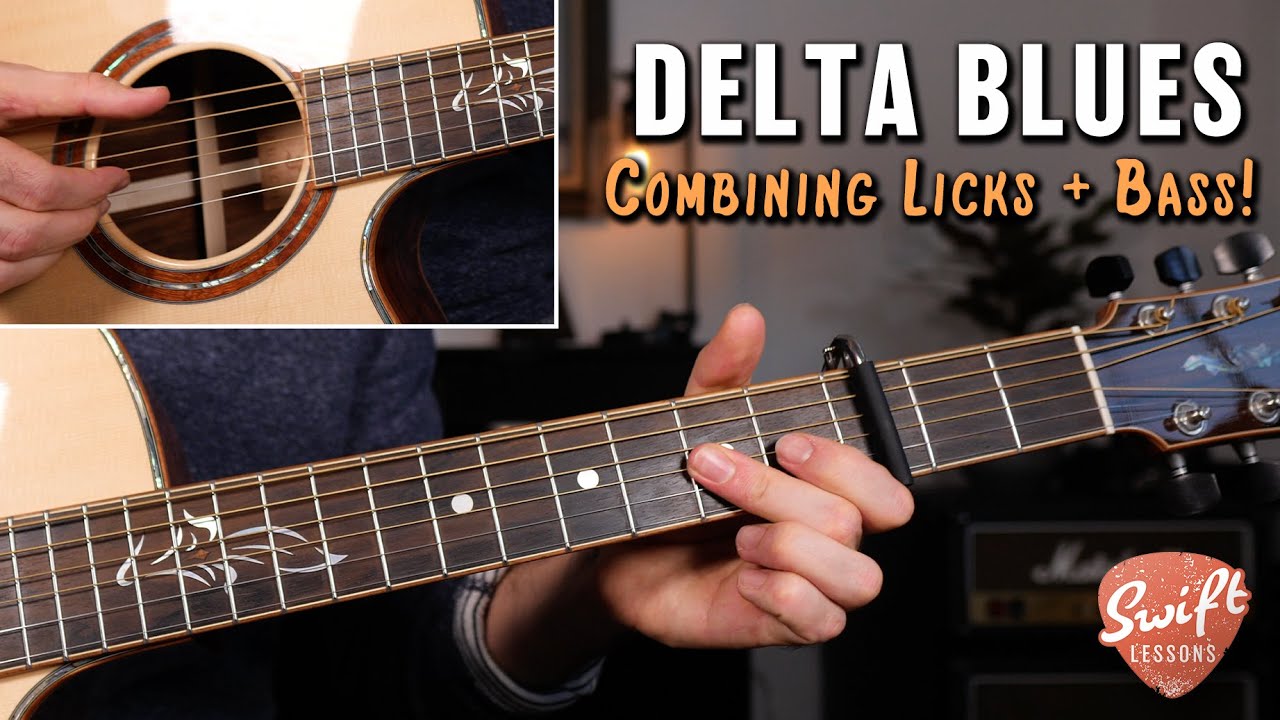 3 Classic Delta Blues Licks - Combining Bass, Rhythm & Lead Guitar