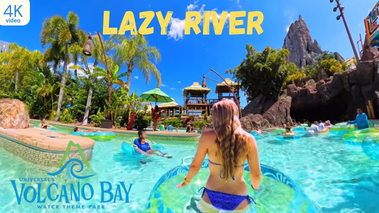 4K Relaxing Lazy River at Volcano Bay Orlando!