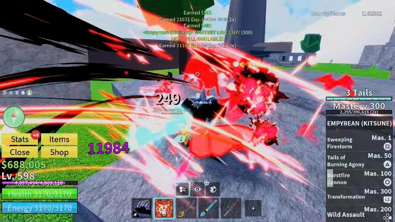 I got the Empyrean kitsune transfomation #bloxfruits 