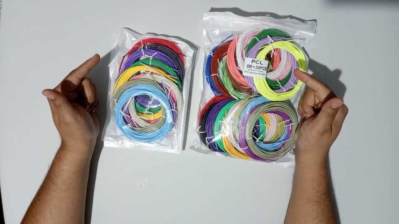 Filamento o recarga para bolígrafo 3D PCL de baja temperatura.