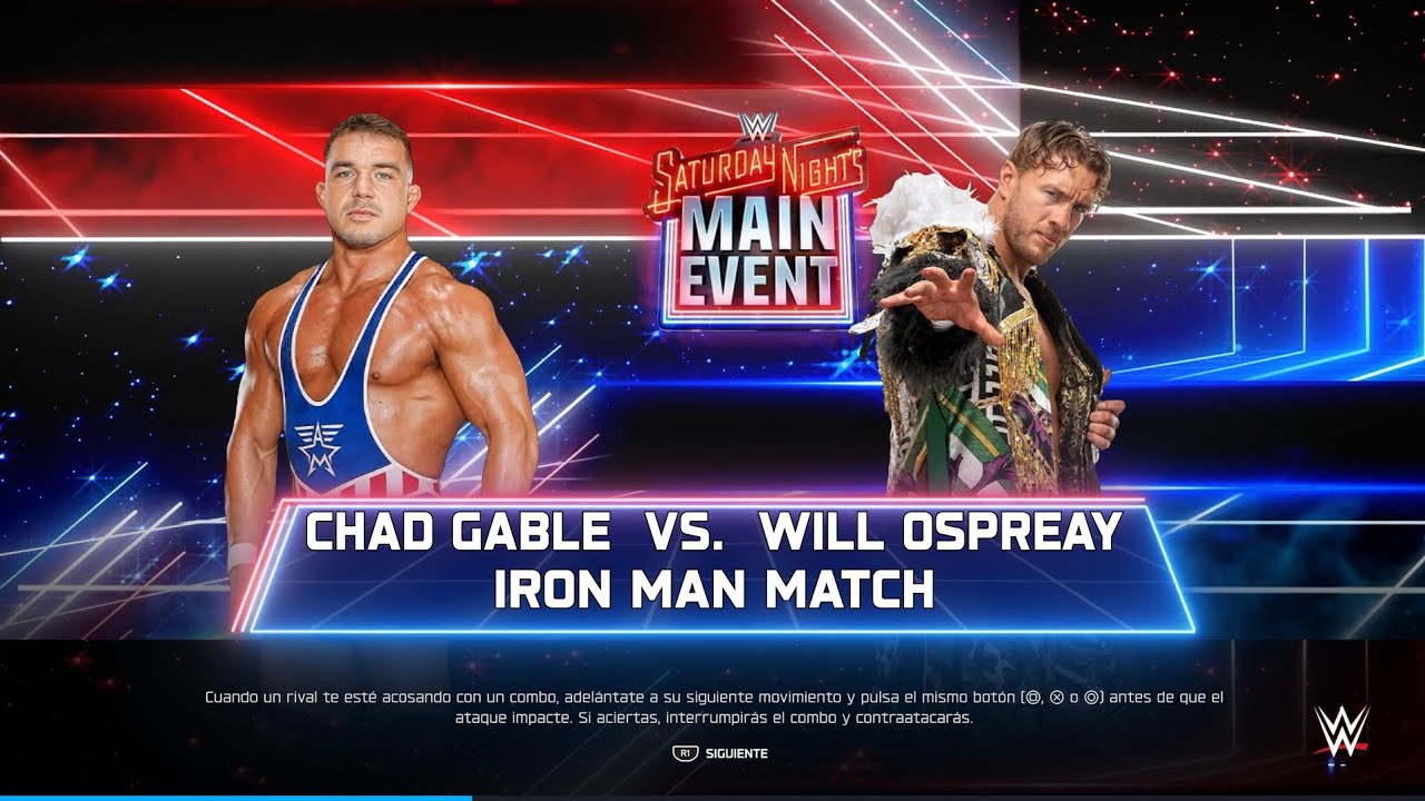 WWE 2K25 - CHAD GABLE vs WILL OSPREAY - IRON MAN MATCH: SATURDAY NIGHT'S MAIN EVENT | PS5 - GAMEPLAY