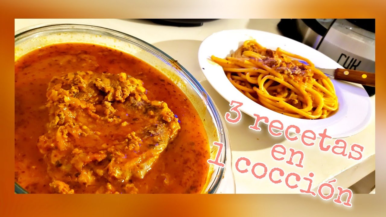 3 comidas faciles en una sola cocción con olla electrica a presión de Gadnic CUK - Recetas Faciles