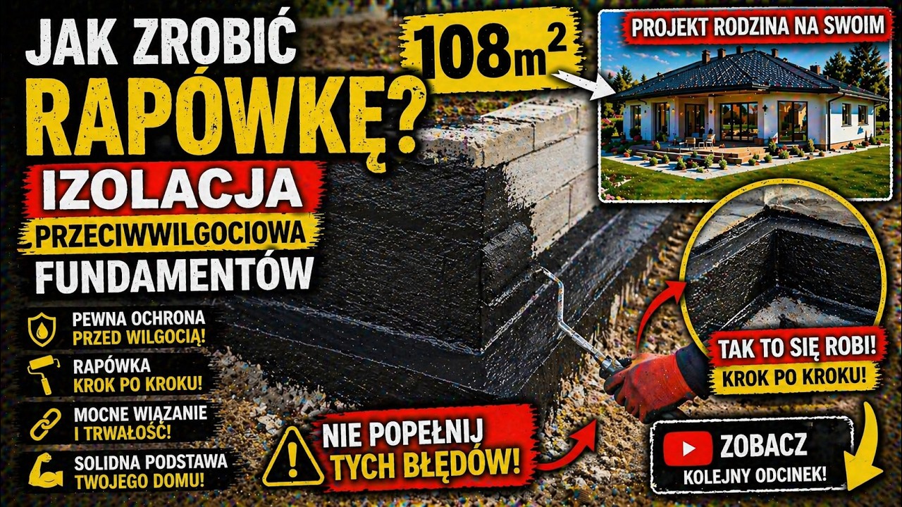 🔴EP.7 Jak zrobić rapówkę ? Izolacja przeciwwilgociowa  fundamentów  .