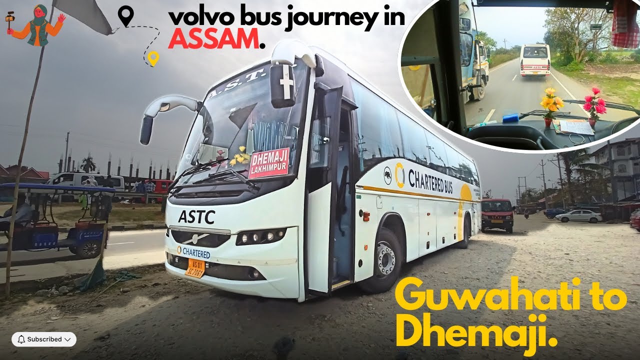 Experience the FASTEST VOLVO BUS Ride from Guwahati to Dhemaji. #vlog
