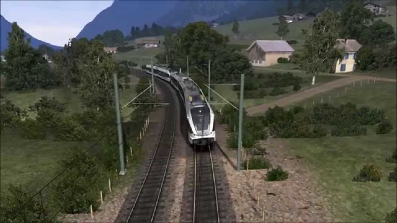 Probefahrt mit Stadler GTW-E auf der Gotthard Modellbahn nach Göschenen