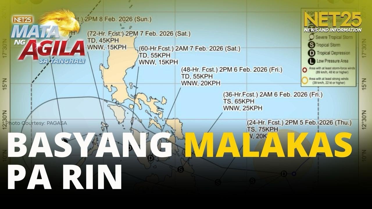 Bagyong Basyang, bumibilis habang papalapit sa silangang Mindanao
