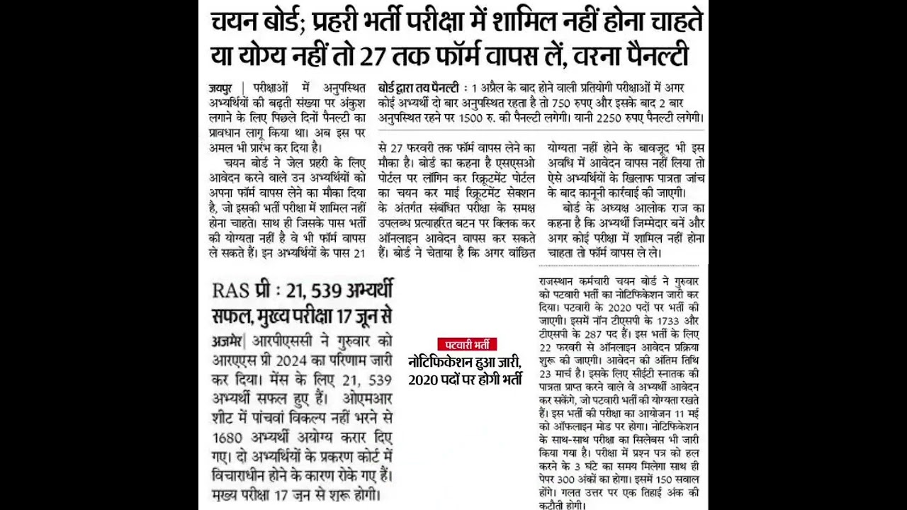 Reet Notification 2020 Post