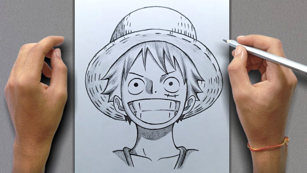 Monkey D. Luffy Drawing | Step by Step Tutorial for Beginners | PencilSketchbook