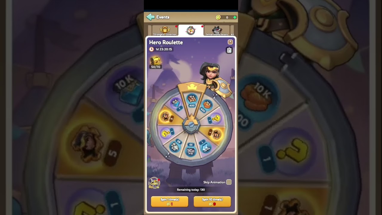 Kingshot Zoe 2.3 - 70 spin 98 shards