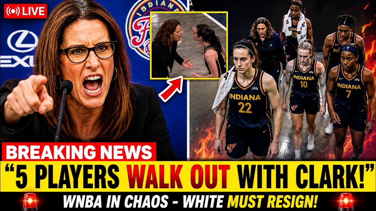 🔴LIV:WNBA IN CHAOS! 5 Fever Players WALK OUT With Caitlin Clark&mdash;WHITE MUST RESIGN!