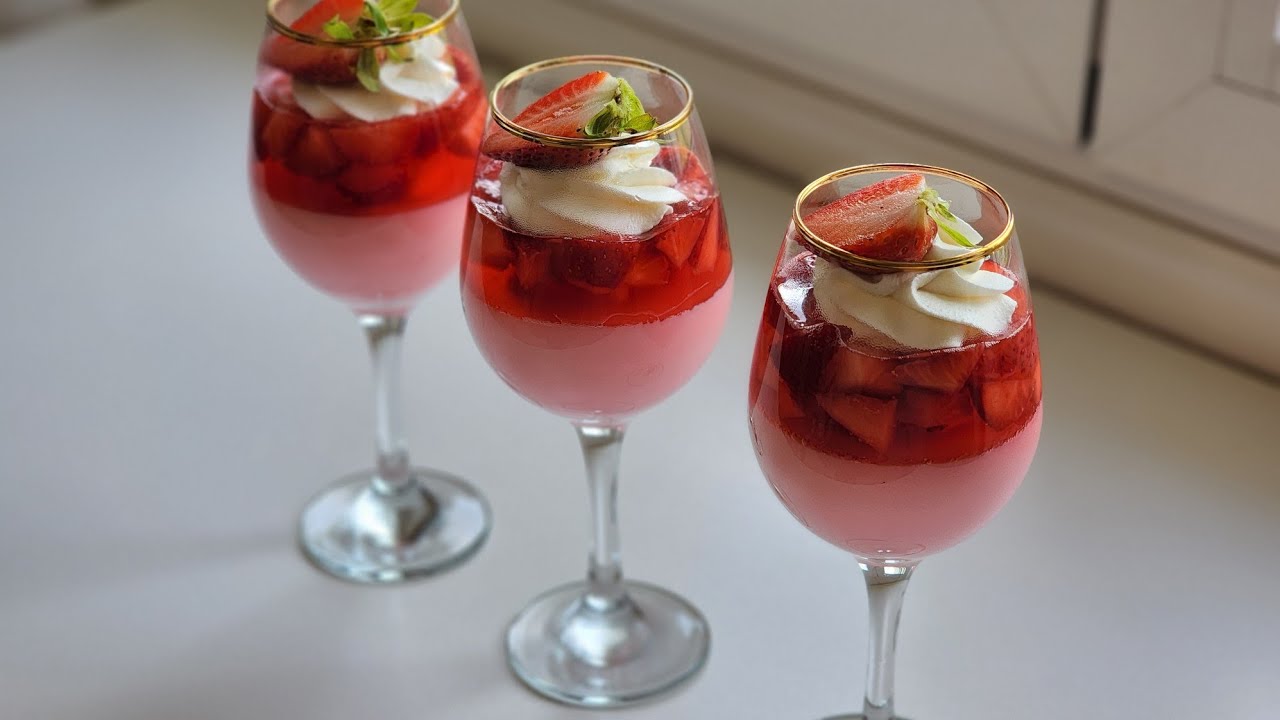 تحلية الفراولة بالفلان منعشة بزاف بنينة🍓🍮🧊