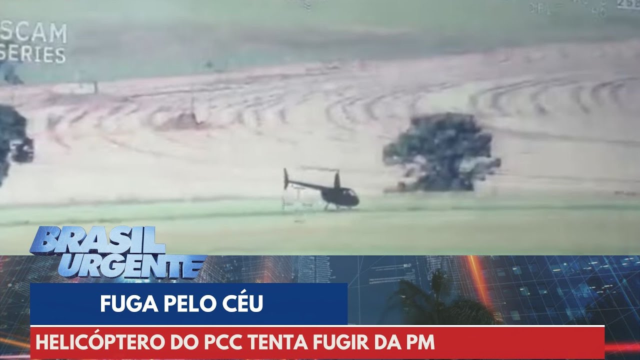 Helicóptero do PCC tenta fugir da PM em fuga pelo céu | Brasil Urgente
