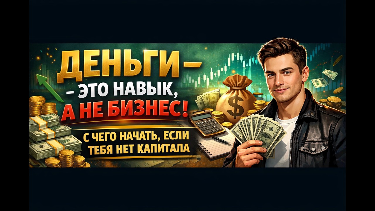 Деньги — это навык, а не бизнес | С чего начать, если у тебя нет капитала