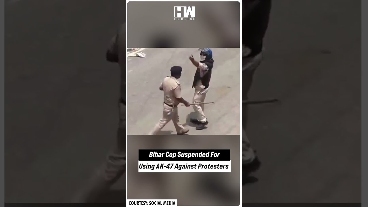 #Shorts | Bihar Cop Suspended For Using AK-47 Against Protesters | CM Samrat Choudhary | Paper Leak