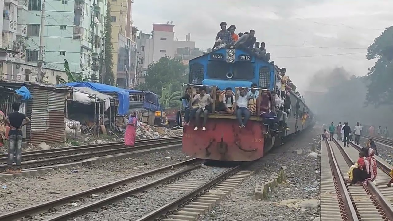 Over Crowded Train, People travel with risk