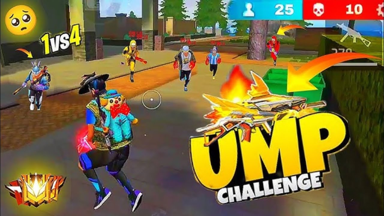 Only UMP Challenge in BR Rank 🔥 | UMP OP Gameplay & Clutch Moments | Free Fire Battle Royale | 