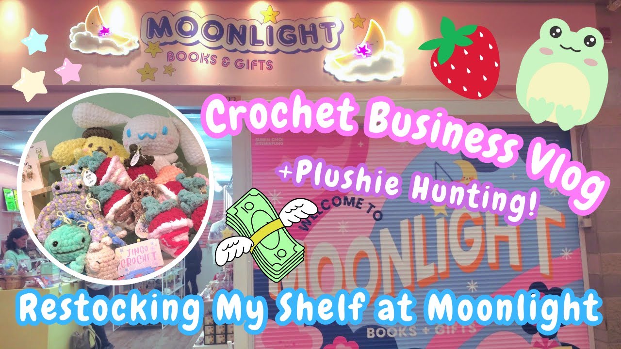 Crochet Business Vlog 💸Restocking My Shelf & How Much I Made 🌸Valentine's Plushie Hunting & Haul💕