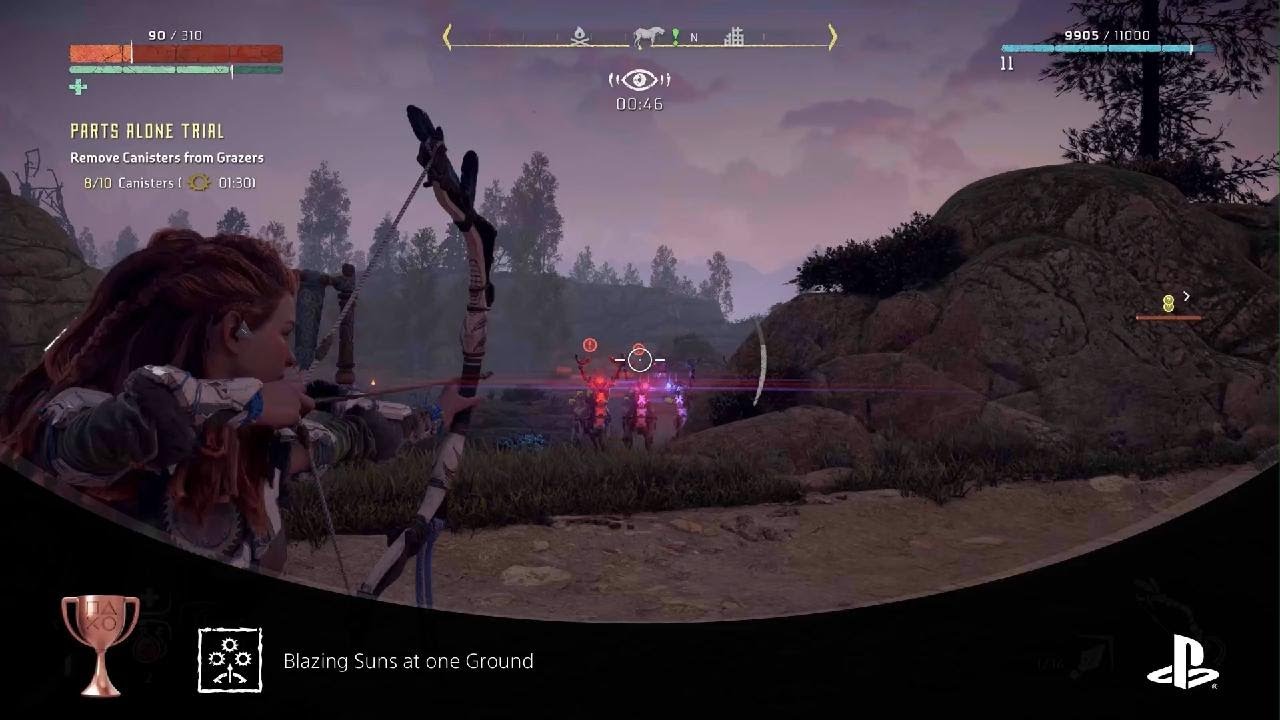 Horizon Zero Dawn: Remastered ~ Blazing Suns at one Ground Trophy