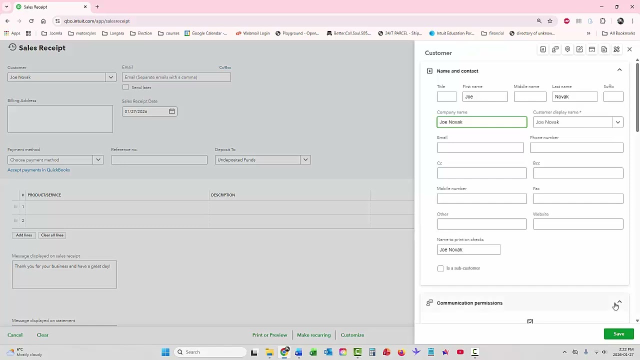 QuickBooks Online Дебиторская задолженность — Клиенты и операции