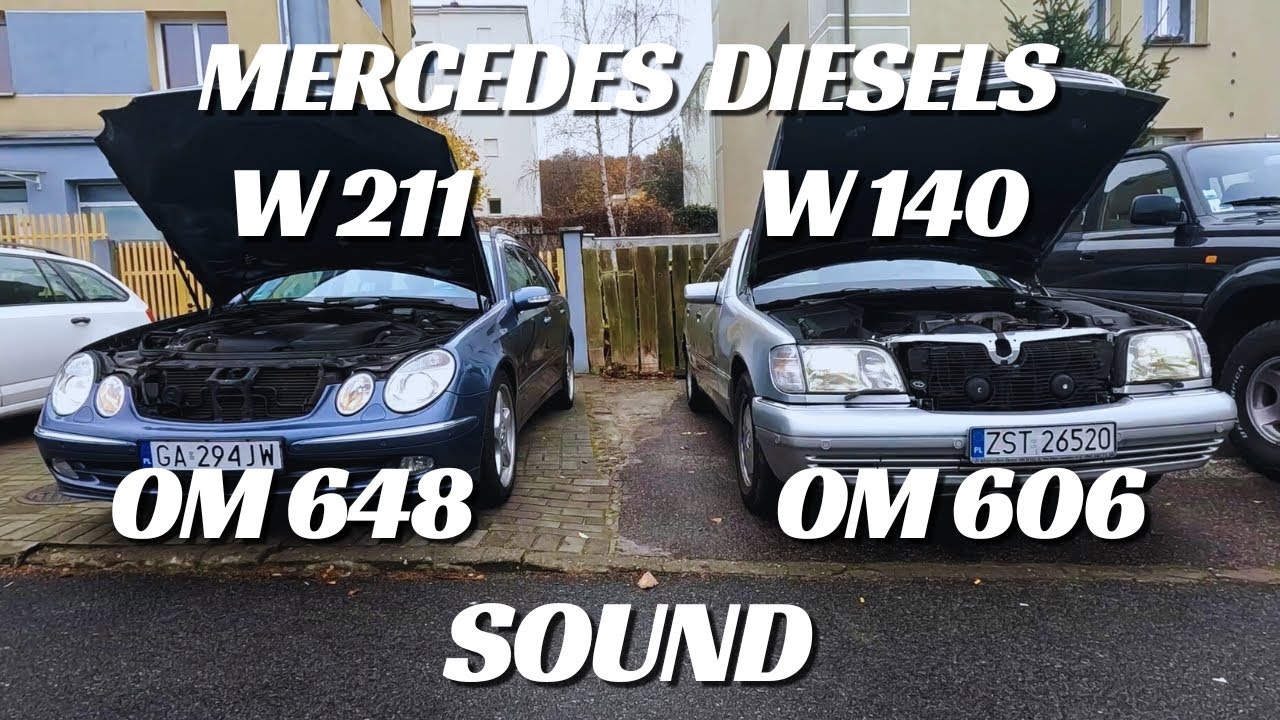 MERCEDES W140 & W211 OM606 vs OM648 START & SOUND BATTLE #w140 #sclass #w211 #om606 #puresound