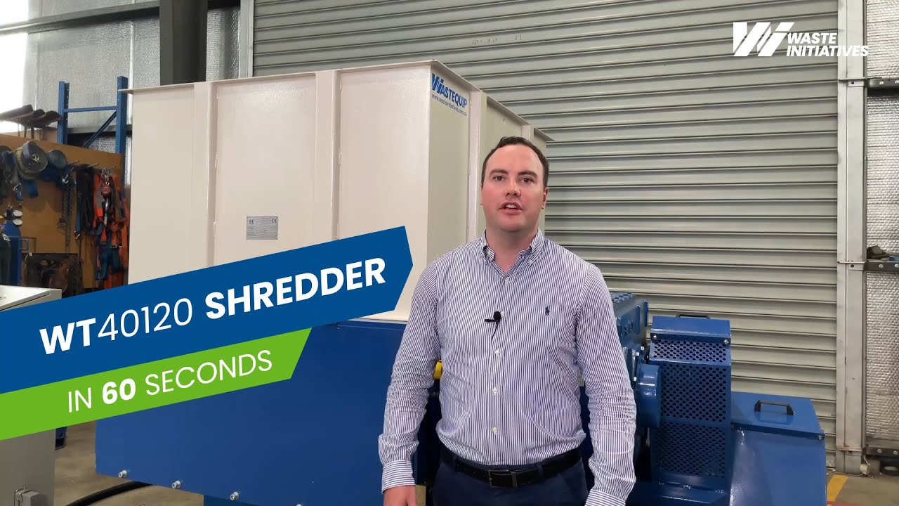 WASTEQUIP WT40120 single shaft Shredder in 60Seconds